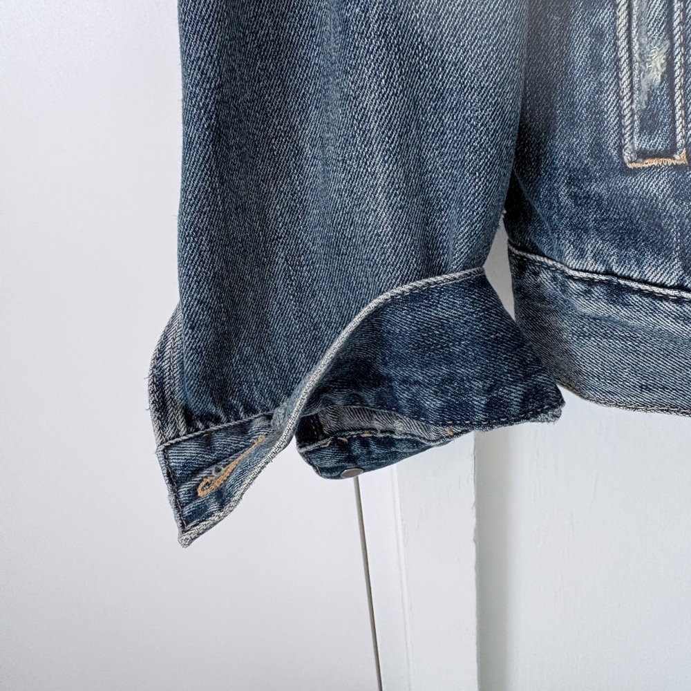 ABLE Women's Blue Jean Jacket Sz. Lg - Picture 5 of 10